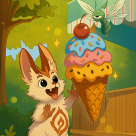 Children's illustration "Nezzik in Owl Grove" 2