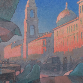 КАФЕ НА СЬЕЗДОВСКОЙ. САНКТ-ПЕТЕРБУРГ. (фрагмент картины)