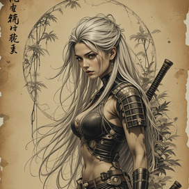 Молодая девушка-воин.