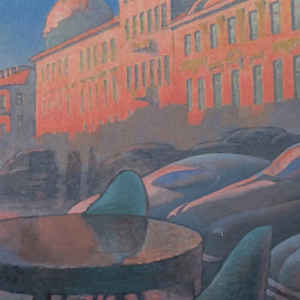 КАФЕ НА СЬЕЗДОВСКОЙ. САНКТ-ПЕТЕРБУРГ. (фрагмент картины)