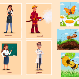 Макси пазлы "Профессии" и "Насекомые" 
