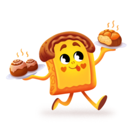 Бренд персонаж для пекарни "Буханка"