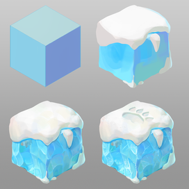 Поэтапка на кубик льда