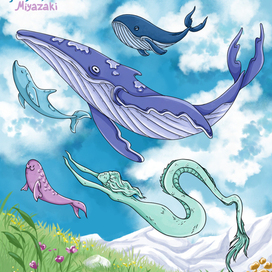 Иллюстрация в стилистике Ghibli