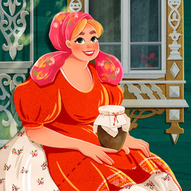 Крестьянка в красном