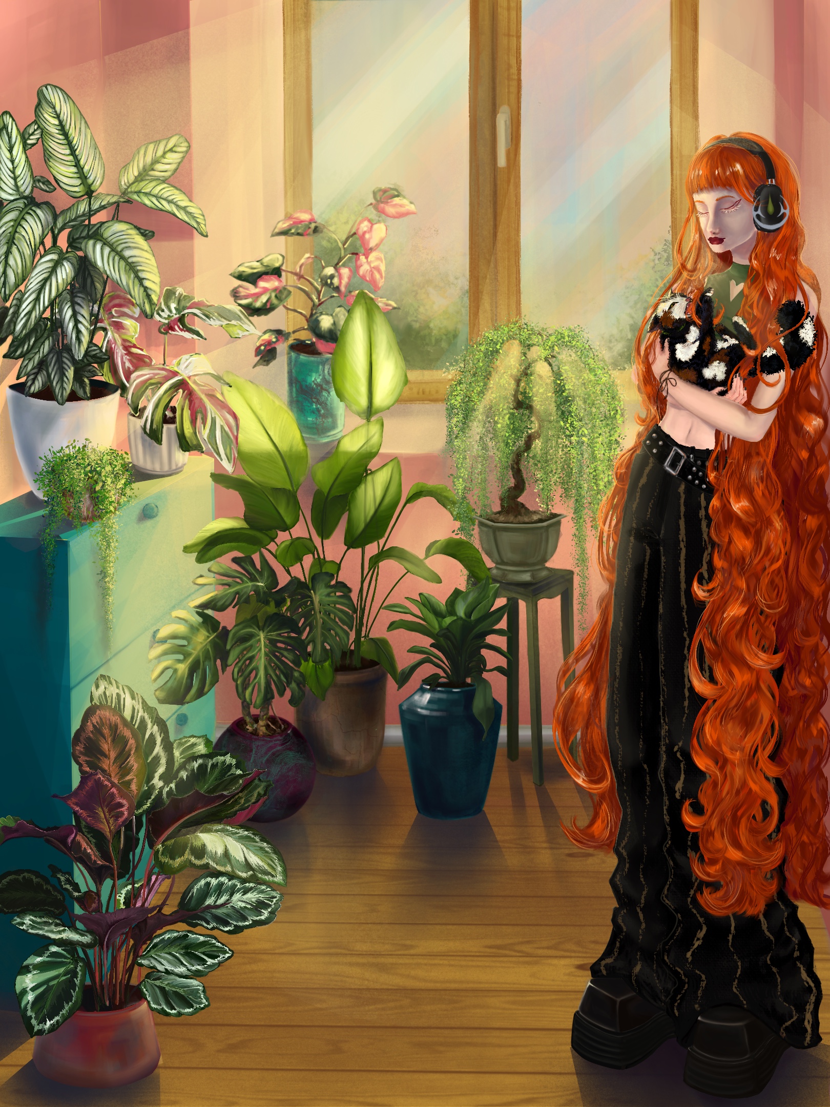 В теплых лучах заходящего солнца