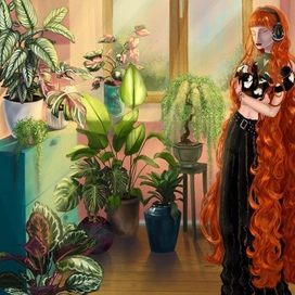 В теплых лучах заходящего солнца