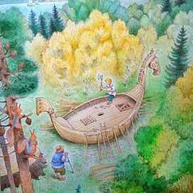 Начал Иван строить летучий корабль