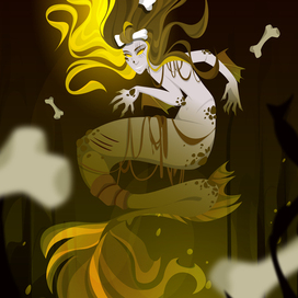 Баба-яга в образе русалки