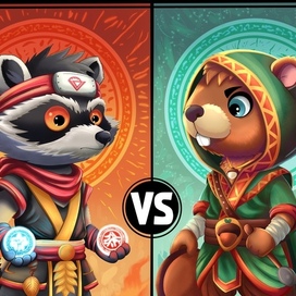 Енот против бобра