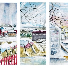 "Зимой в деревне"