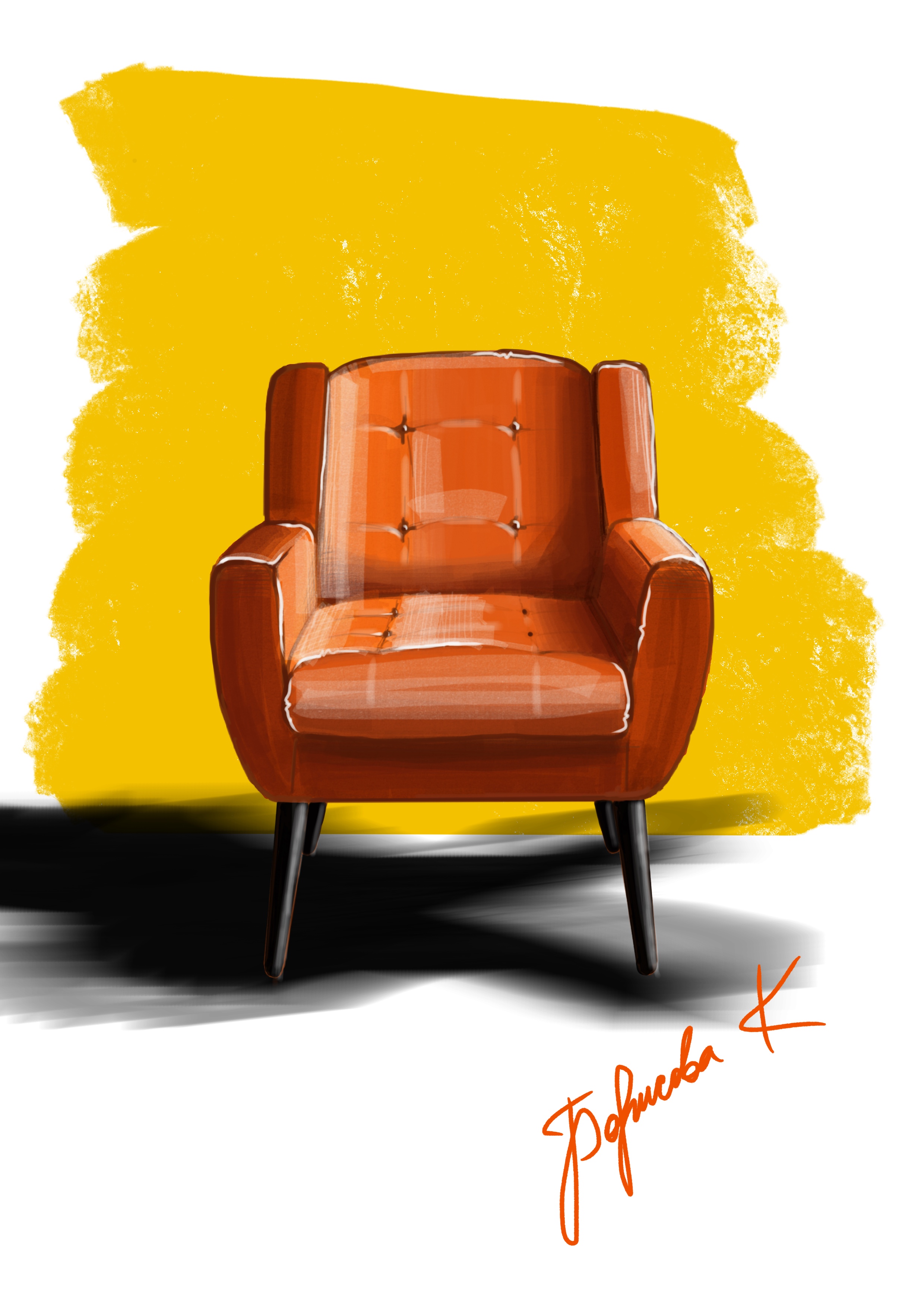 Скетч кресла