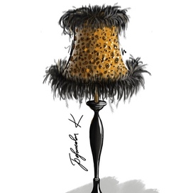 Скетч винтажной лампы