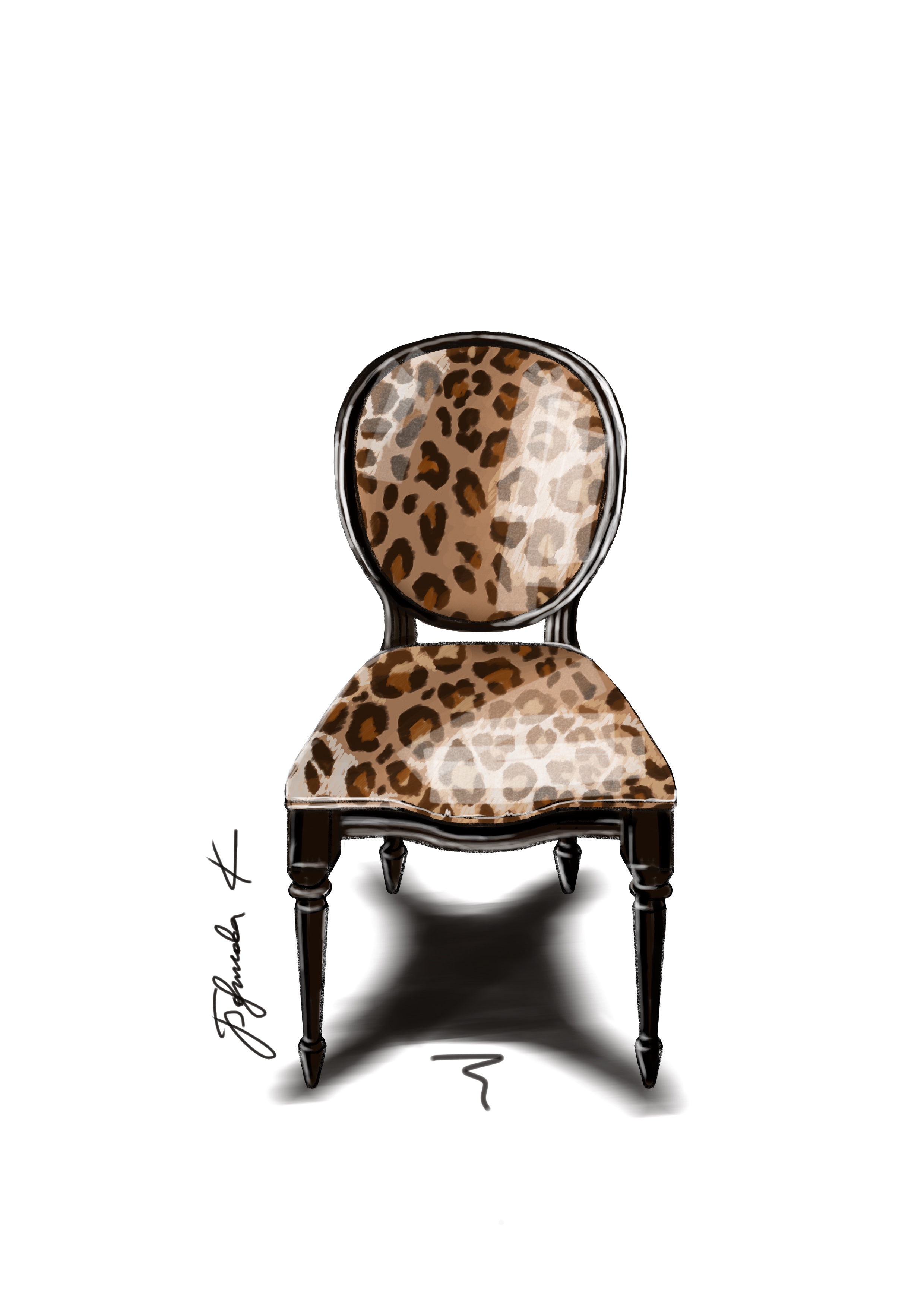 Скетч стула для дизайна интерьера