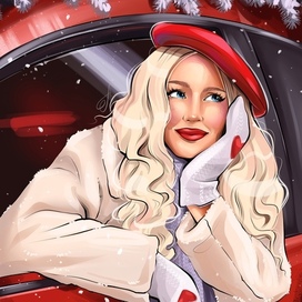 Задумчивая леди