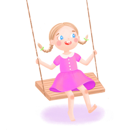 Девочка на качелях