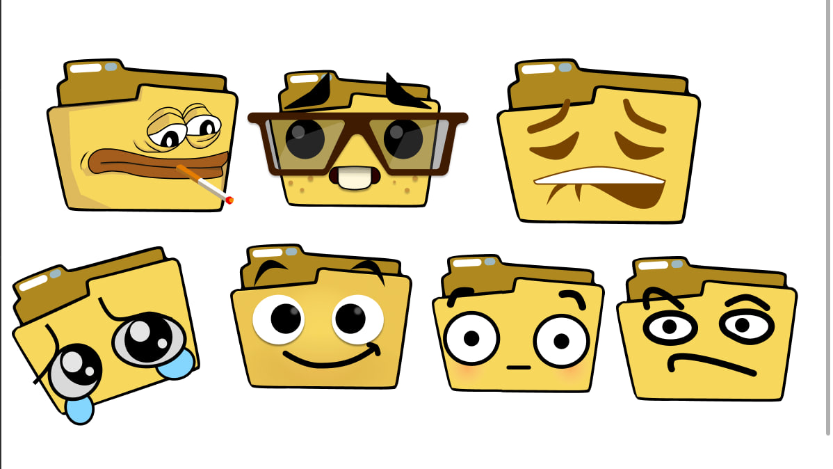 Векторные эмодзи для телеграмм канала foldergames