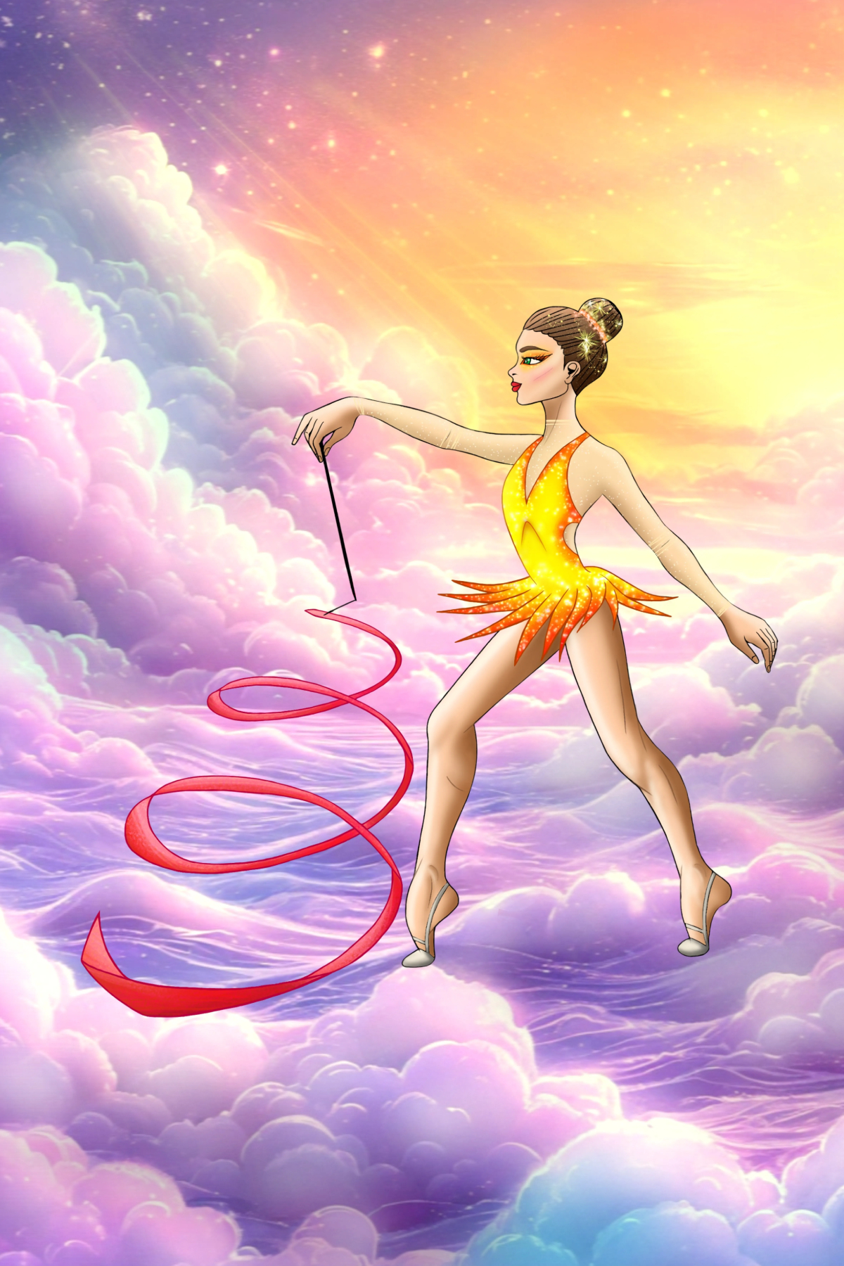 Гимнастка в облаках