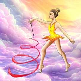 Гимнастка в облаках