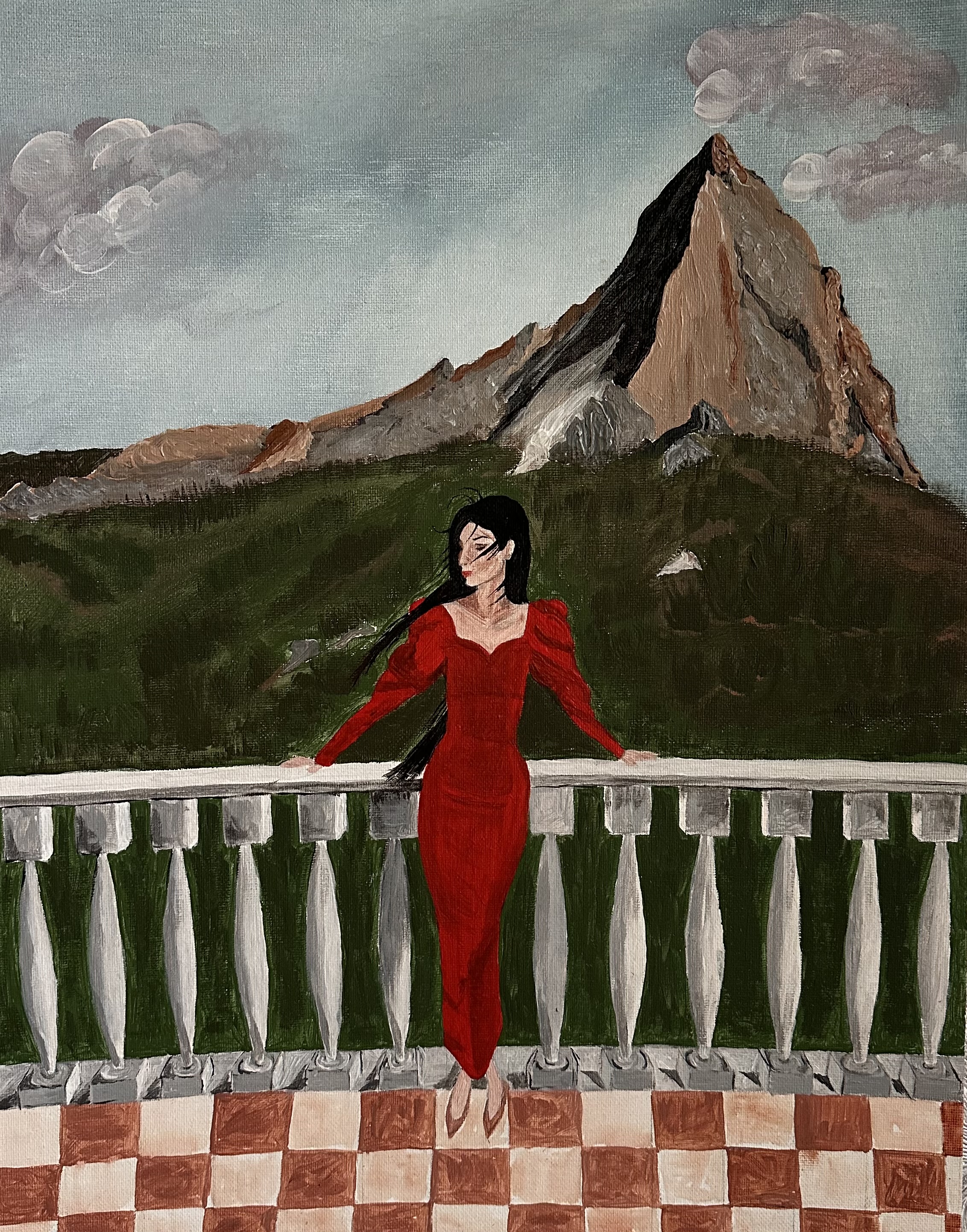 Дама в красном