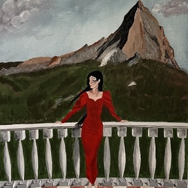 Дама в красном