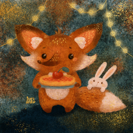 Лисичка испекла вишнёвый пирог