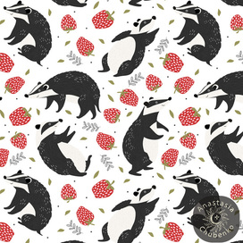 Барсуки любят клубнику