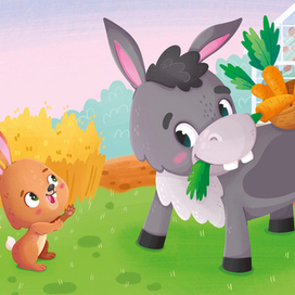 Иллюстрация для детской книги "Ферма"