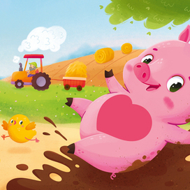 Иллюстрация для детской книги "Ферма"