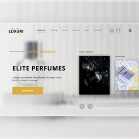 Главный экран сайта "Luxuri"