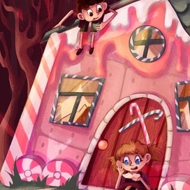 Иллюстрация к книге "Гензель и Гретель"