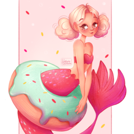 Русалка с пончиком 