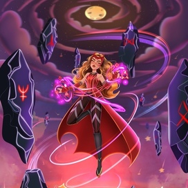 Фан-арт на персонажа Ванду Максимофф (Scarlet Witch)