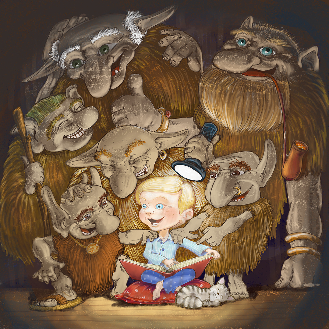 Эрик и тролли читают сказки