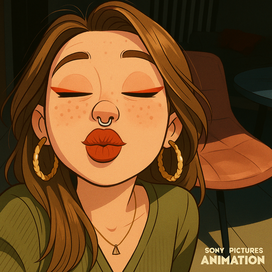 автопортрет в стиле Sony pictures animation 2D