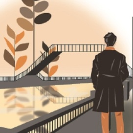 Иллюстрация к рассказу "Икебана на мосту" Юрия Вяземского