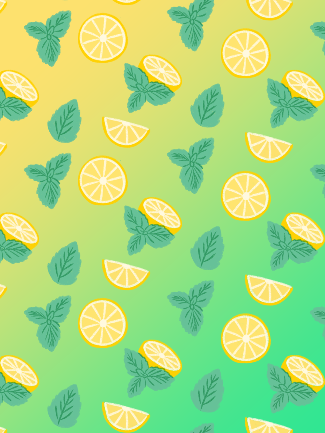 Паттерн лимон и мята