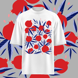 Принт с гранатами