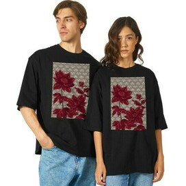 Принт пиксельный цветок