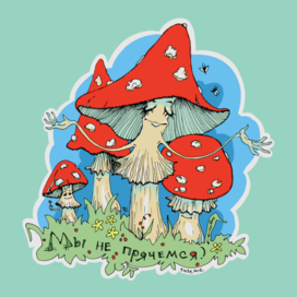 По грибы. Мухоморы не прячутся!