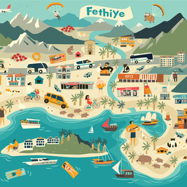 Абстрактная карта Фетхие