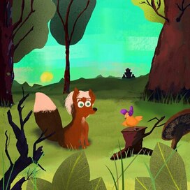 Цифровая иллюстрация к детской книги