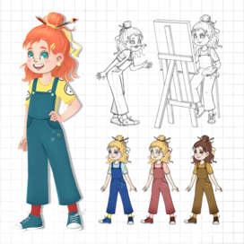 Персонаж девочка художница