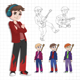 Персонаж мальчик музыкант