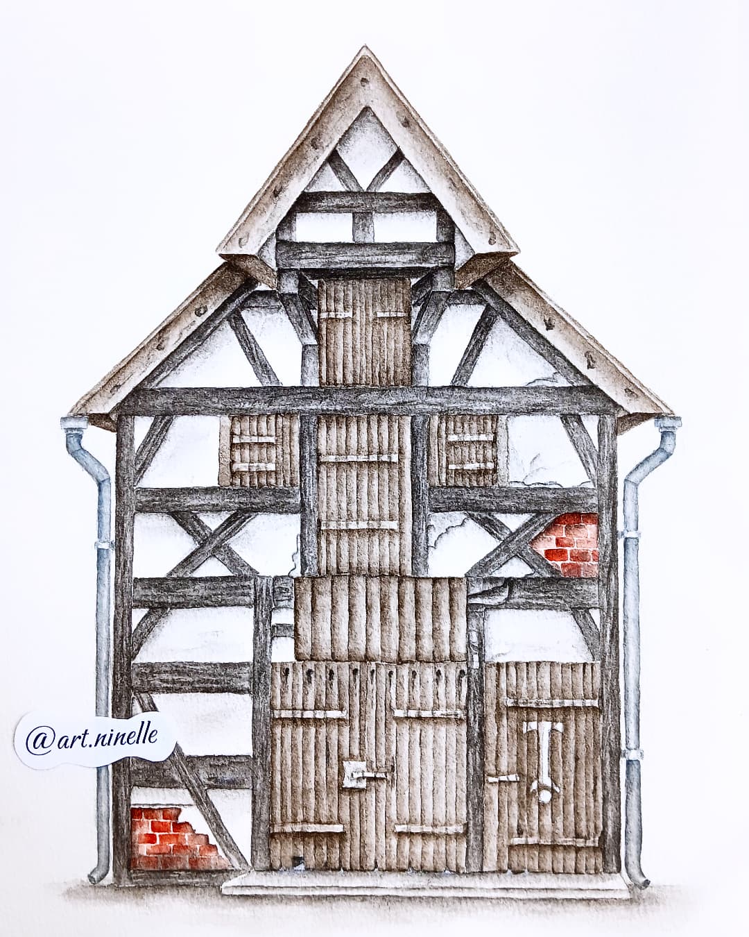 Дом Калининград Открытка Рисунок Сувенир