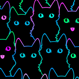 Забавные кошачьи силуэты