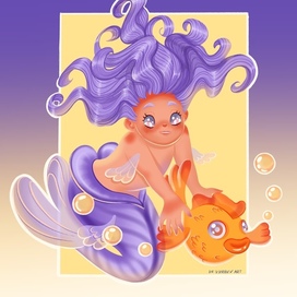 Русалка иллюстрация для де