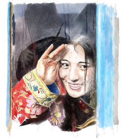 Утро в Тибете