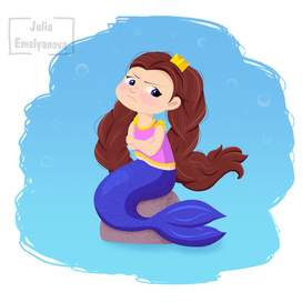 Маленькая русалочка в образе царевны Несмеяны