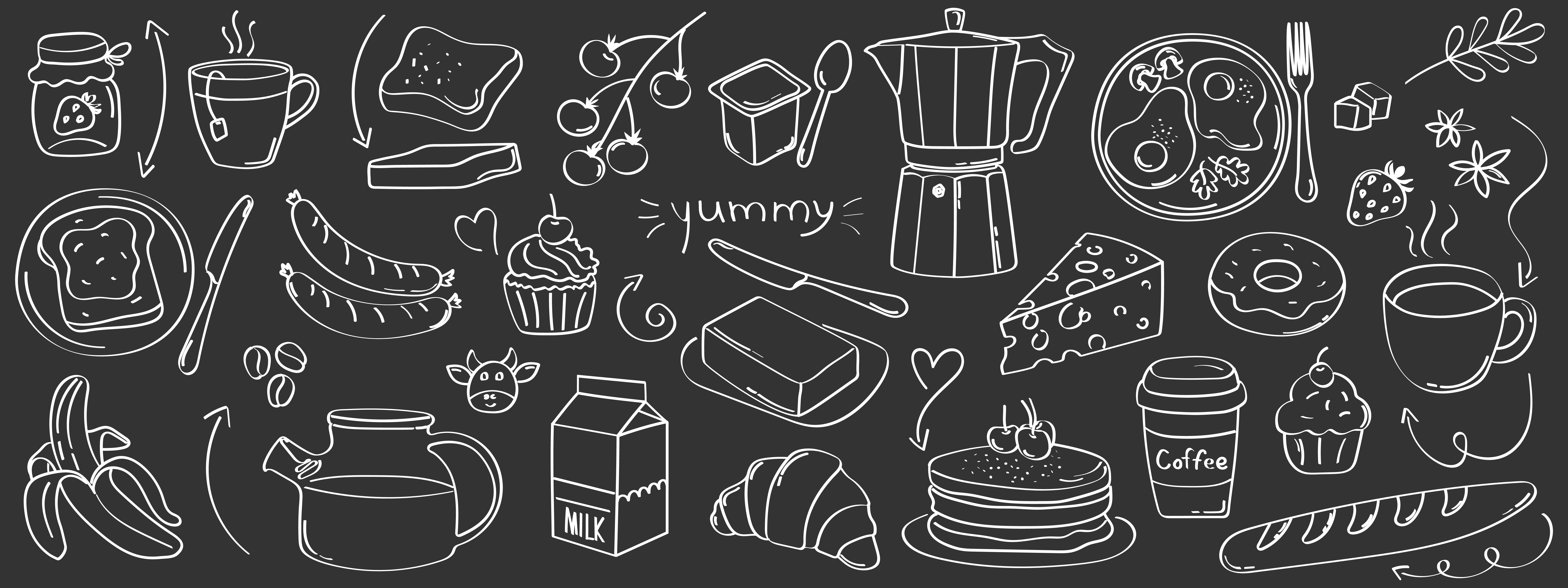 Набор завтрака в стиле минимализм